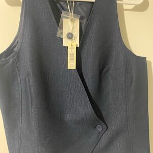 Max Studio Navy Sleeveless Top